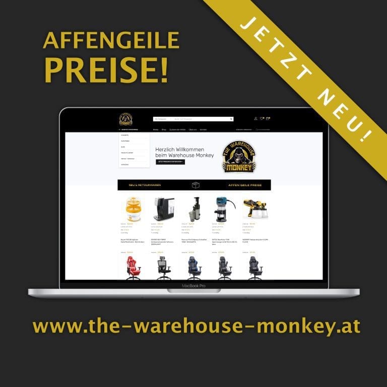 Webshop – The Warehouse Monkey – Design & Umsetzung