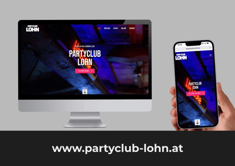 Partyclub Lohn Webseite & Logo