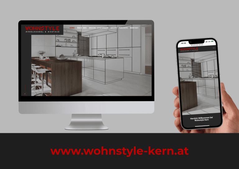 Design & Umsetzung der Webseite Wohnstyle Kern